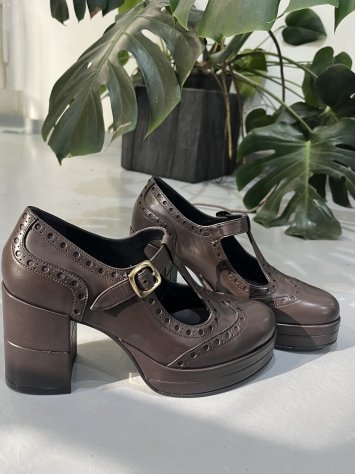 40P04 PONS QUINTANA ZAPATO PLATAFORMA CHOCOLATE