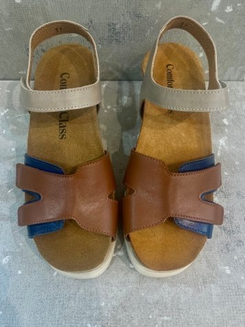 SANDALIA COMFORT CUÑA COMBINADA