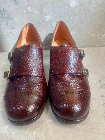 ZAPATO CHAROL ARRUGADO BURDEOS