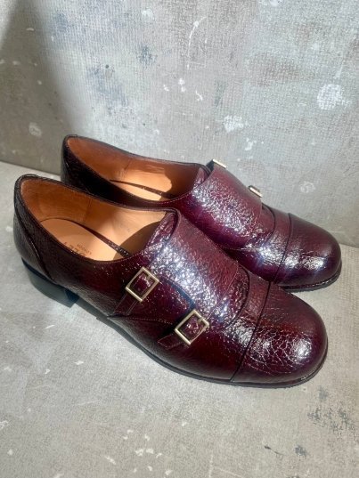 ZAPATO CHAROL ARRUGADO BURDEOS
