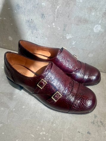 ZAPATO CHAROL ARRUGADO BURDEOS