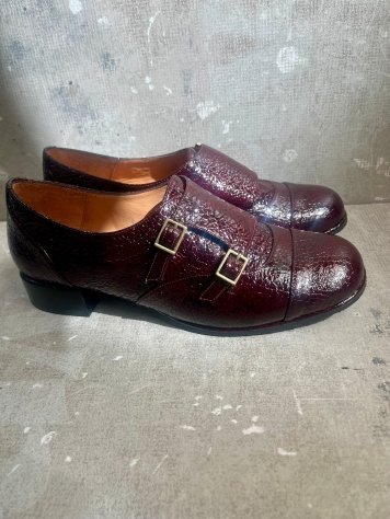 ZAPATO CHAROL ARRUGADO BURDEOS