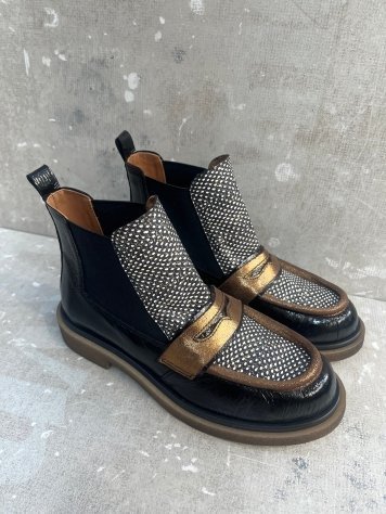 BOTÍN COMBINADO NEGRO ORO