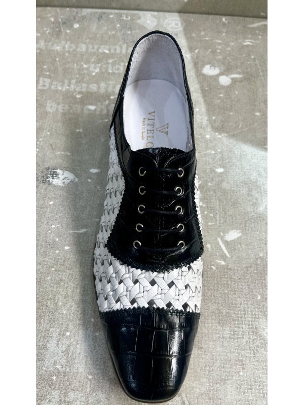 Zapato piel trenzada Vitelo