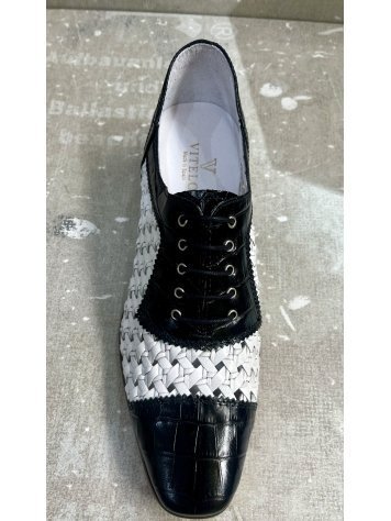 Zapato piel trenzada Vitelo