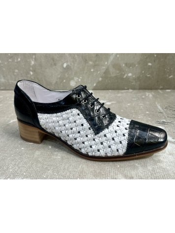 Zapato piel trenzada Vitelo