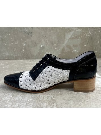 Zapato piel trenzada Vitelo