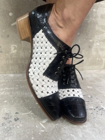 Zapato piel trenzada Vitelo